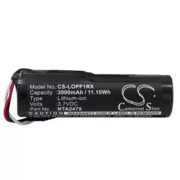 Li-ion Battery fits Logitech, Mm50, Pure-fi Anywhere Speaker 1st, Part Number 3.7V, 3000mAh