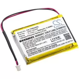 Li-Polymer Battery fits Telex, Pb24n, Pb24nd-tx, Transmitter Pb24nd-tx 3.7V, 1800mAh
