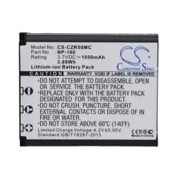 Li-ion Battery fits Casio, Exilim Ex-fc500, Exilim Ex-zr50, Exilim Ex-zr55 3.7V, 1050mAh