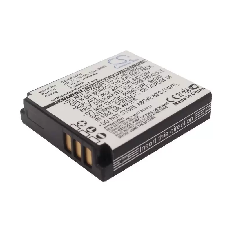 Li-ion Battery fits Fujifilm, Finepix F20, Finepix F40fd, Finepix F45fd 3.7V, 1150mAh