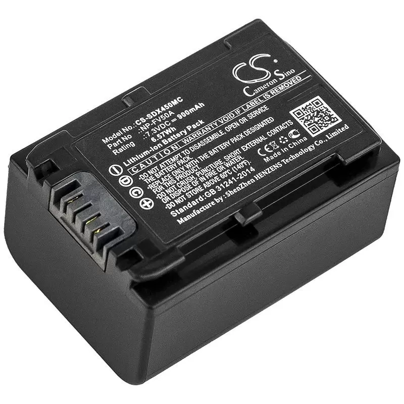 Li-ion Battery fits Sony, Fdr-ax33, Fdr-ax40, Fdr-ax45 7.3V, 900mAh