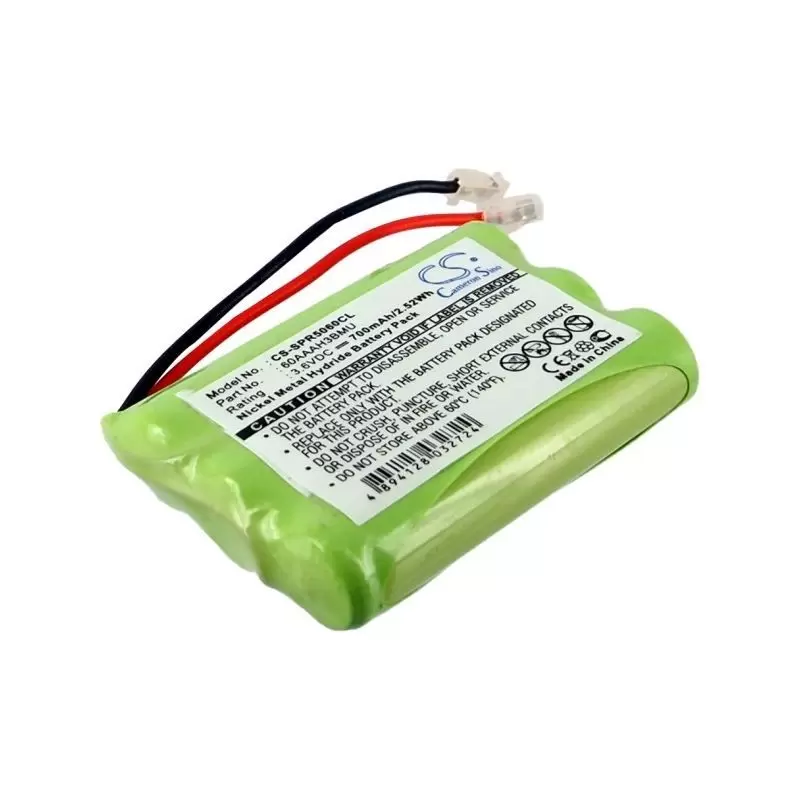 Ni-MH Battery fits Audioline, Dect 1000, Samsung, Spr-5050 3.6V, 700mAh