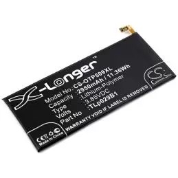 Li-Polymer Battery fits Alcatel, fl02, flash plus 2, flash plus ii 3.85V, 2950mAh