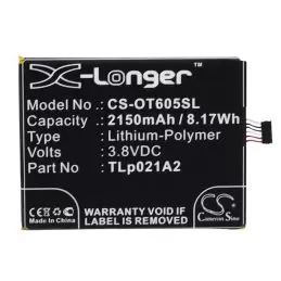 Li-Polymer Battery fits Alcatel, one touch idol 2s, ot-6050, ot-6050y 3.8V, 2150mAh