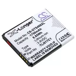 Li-ion Battery fits Alcatel, one touch pop 3 4.5, one touch streak, ot-4060 3.8V, 1750mAh