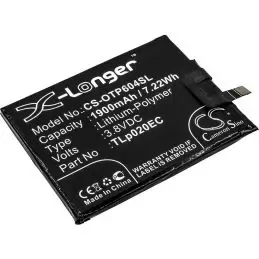 Li-Polymer Battery fits Alcatel, one touch pop up, one touch pop up lte dual sim, ot-6044 3.8V, 1900mAh
