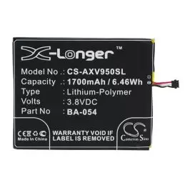 Li-Polymer Battery fits Aux, i7 air, v950+ 3.8V, 1700mAh