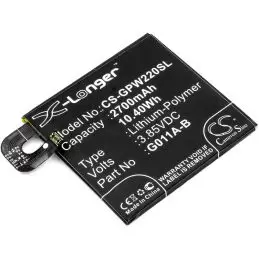 Li-Polymer Battery fits Google, g011a, pixel 2 3.85V, 2700mAh