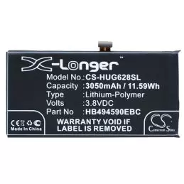 Li-Polymer Battery fits Huawei, ascend g628, honor 7, plk-ul00 3.8V, 3050mAh