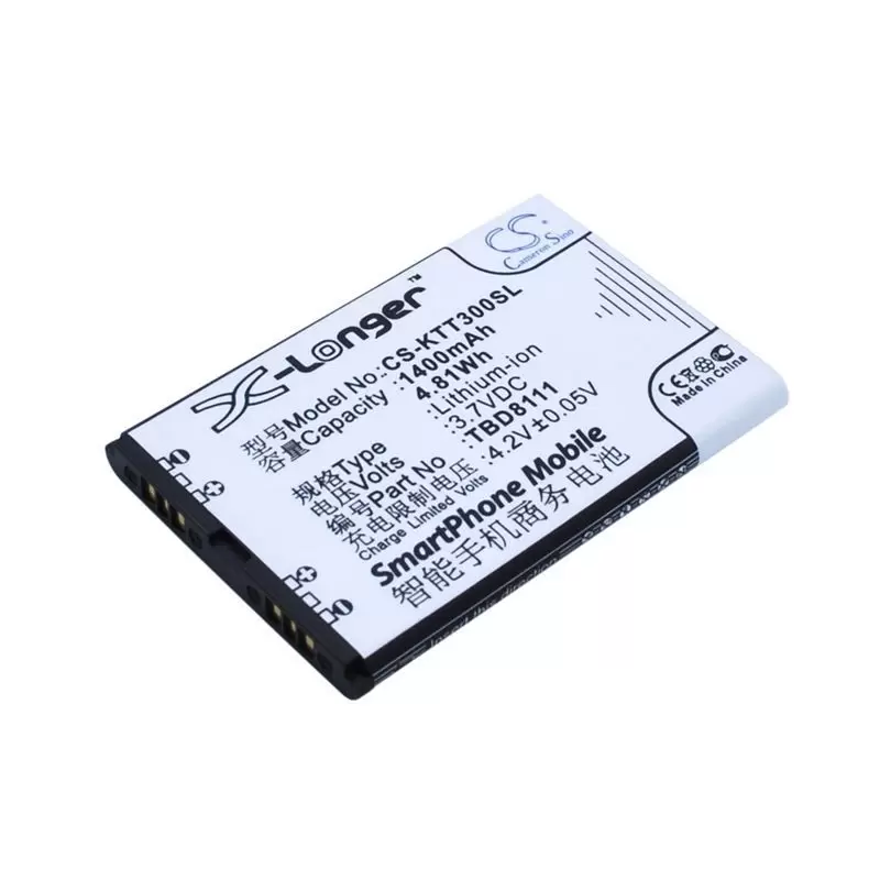 Li-ion Battery fits K-touch, d5800, e339, e359 3.7V, 1400mAh