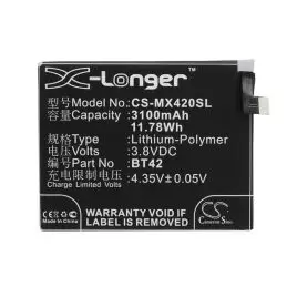 Li-Polymer Battery fits Meizu, m1, note 3.8V, 3100mAh