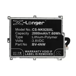Li-Polymer Battery fits Microsoft, lumia 928, rm5250, rm860 3.8V, 2000mAh
