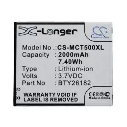 Li-ion Battery fits Mobistel, cynus t5, mt-9201b, mt-9201s 3.7V, 2000mAh