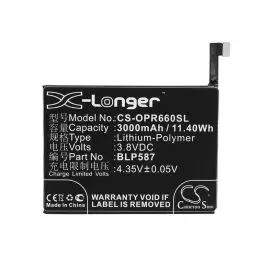 Li-Polymer Battery fits Oppo, r6607, u3 3.8V, 3000mAh