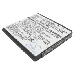 Li-ion Battery fits Samsung, gt-s5200, gt-s5200c, s5200 3.7V, 750mAh
