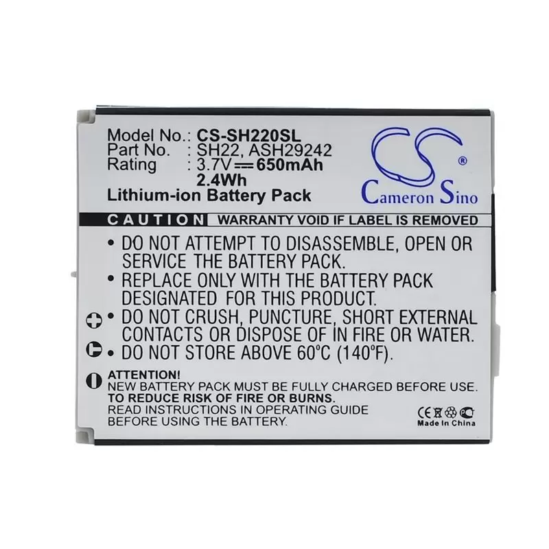 Li-ion Battery fits Sharp, sh-06a, sh-07a 3.7V, 650mAh