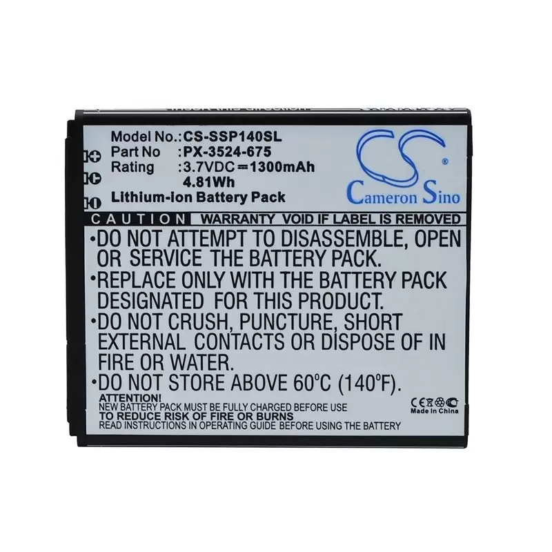 Li-ion Battery fits Simvalley, singlecore, sp-140 3.7V, 1300mAh