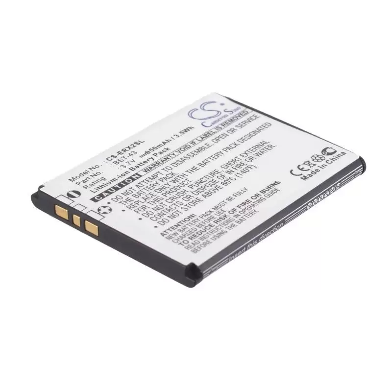 Li-ion Battery fits Sony ericsson, cedar j108, hazel, j10i2 3.7V, 950mAh