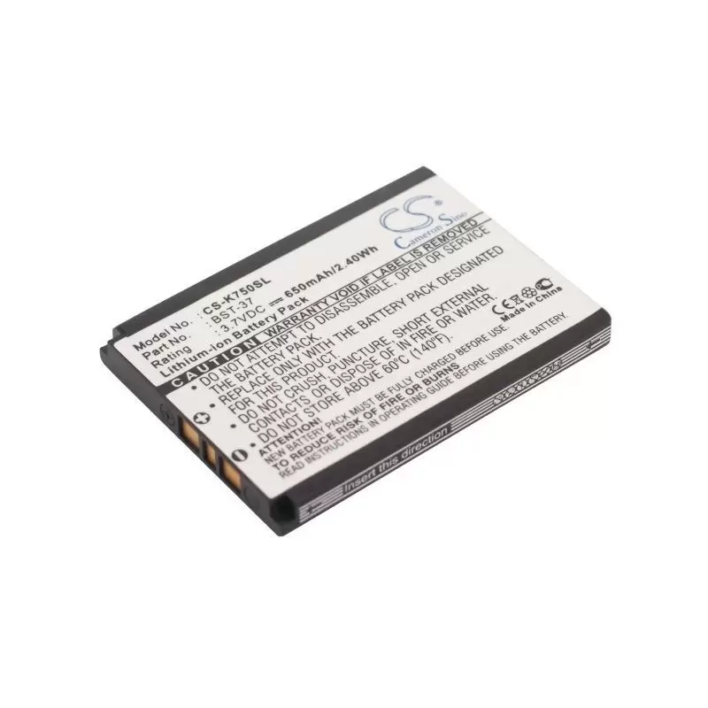 Li-ion Battery fits Sony ericsson, d750, d750i, j100i 3.7V, 650mAh