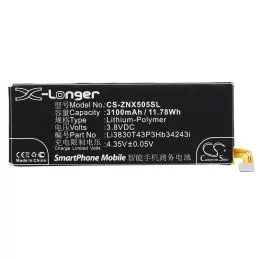 Li-Polymer Battery fits Zte, nubia z7 max, nubia z7 max dual sim, nx505j 3.8V, 3100mAh