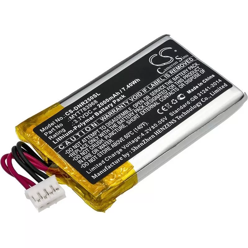 Li-Polymer Battery fits Delorme, Ag-008727-201, Incrh20, Inrch25 3.7V, 2000mAh