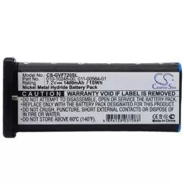 Ni-MH Battery fits Garmin, Vhf 720, Vhf 725, Vhf 725e 7.2V, 1400mAh