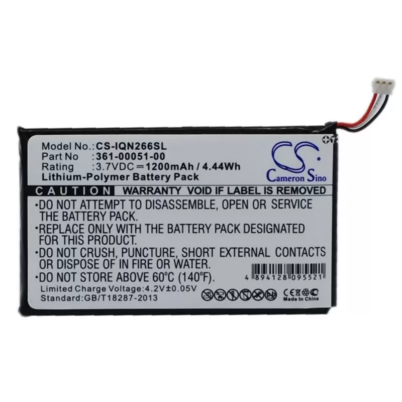 Li-Polymer Battery fits Garmin, Nuvi 2460lmt, Nuvi 2595lm, Nuvi 2595lmt 3.7V, 1200mAh