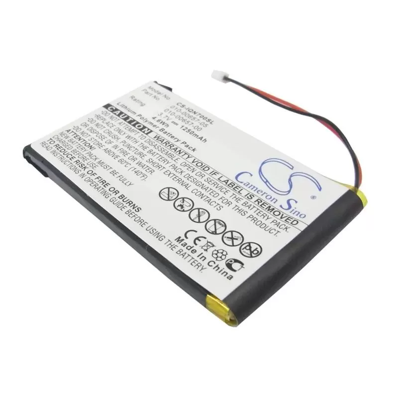 Li-Polymer Battery fits Garmin, Nuvi 700 (2 Wires) 3.7V, 1250mAh
