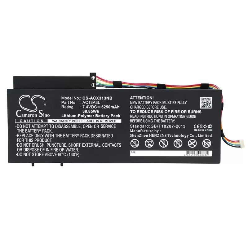 Li-Polymer Battery fits Acer, Aspire P3-131, Aspire P3-131-21292g06as, Aspire P3-131-21292g12as 7.4V, 5250mAh