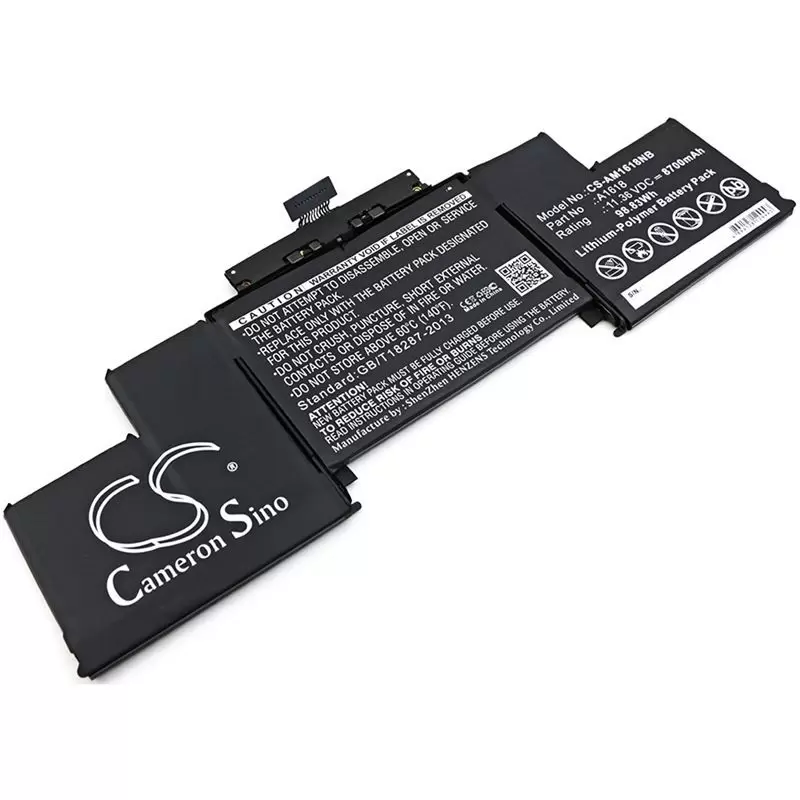 Li-Polymer Battery fits Apple, Macbook Pro 15" A1398 Retina 2015 11.36V, 8700mAh