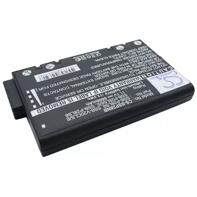 Li-ion Battery fits Samsung, p28 Cxvm 340, p28 Xtm 1500c Ii, p28 Xtm 1600 11.1V, 6600mAh
