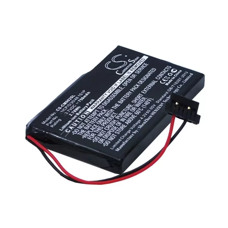 Li-ion Battery fits Custom Battery Pack, 1icp/5/30/48 1s1p 3.7V, 750mAh