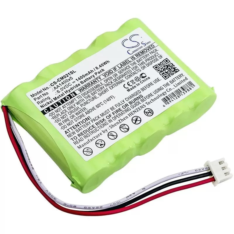 Ni-MH Battery fits Custom Battery Pack, Aa1400x5 6.0V, 1400mAh