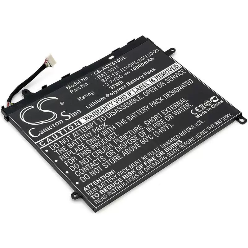 Li-Polymer Battery fits Acer, Iconia Tab A510, Iconia Tab A700, Iconia Tab A710 3.7V, 10000mAh
