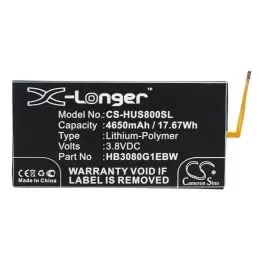 Li-Polymer Battery fits Huawei, Ee Eagle, Ee Eagle 4g Lte, Honor S8-701u 3.8V, 4650mAh