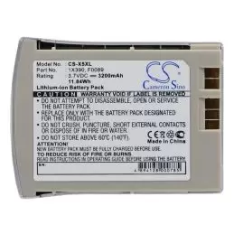 Li-ion Battery fits Dell, Axim X5 3.7V, 3200mAh