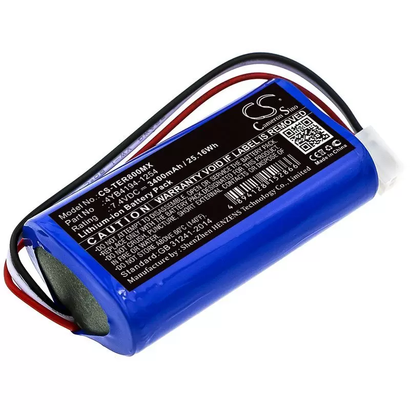 Li-ion Battery fits Terumo, Te-ss800 Infusion Pump 7.4V, 3400mAh