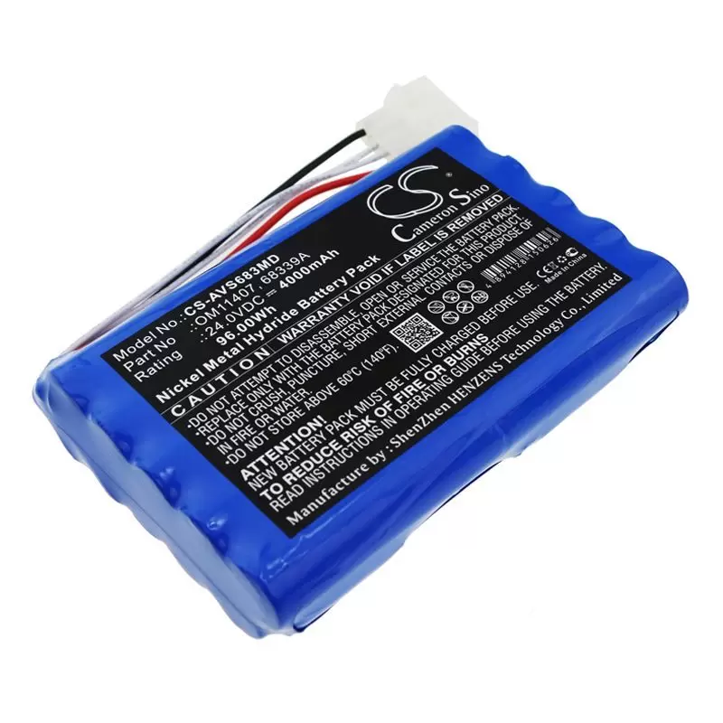 Ni-MH Battery fits Viasys Healthcare, 6068, 68339a 24.0V, 4000mAh