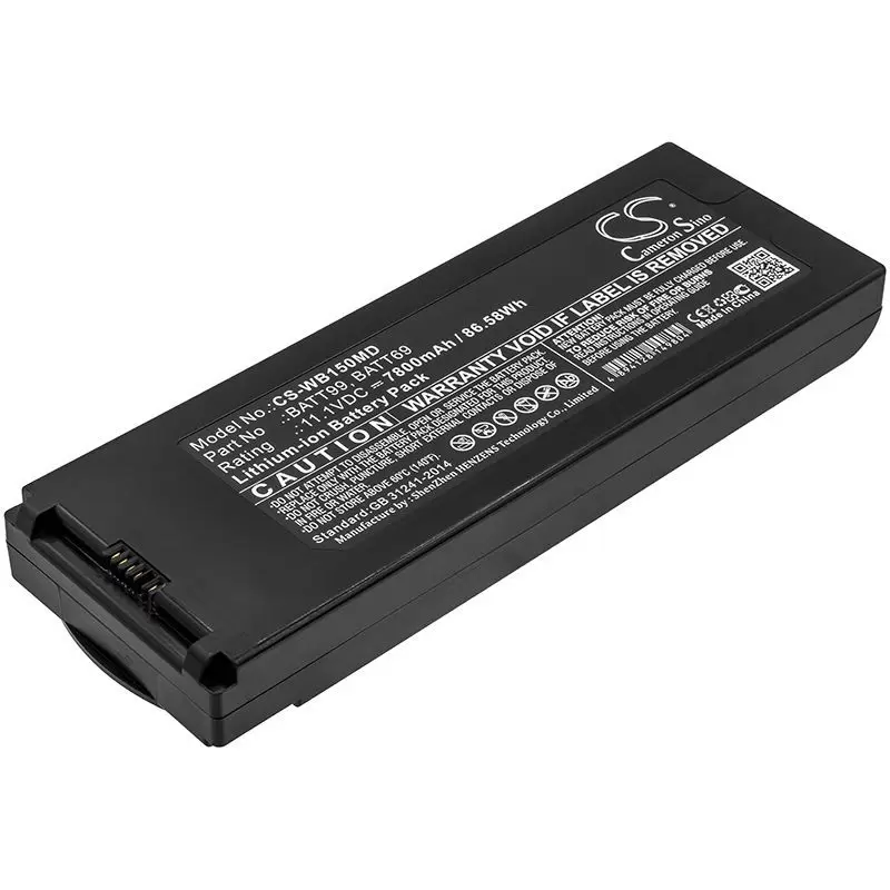 Li-ion Battery fits Welch-allyn, Connex 6000 Vital Signs Monitor, Connex Spot 11.1V, 7800mAh