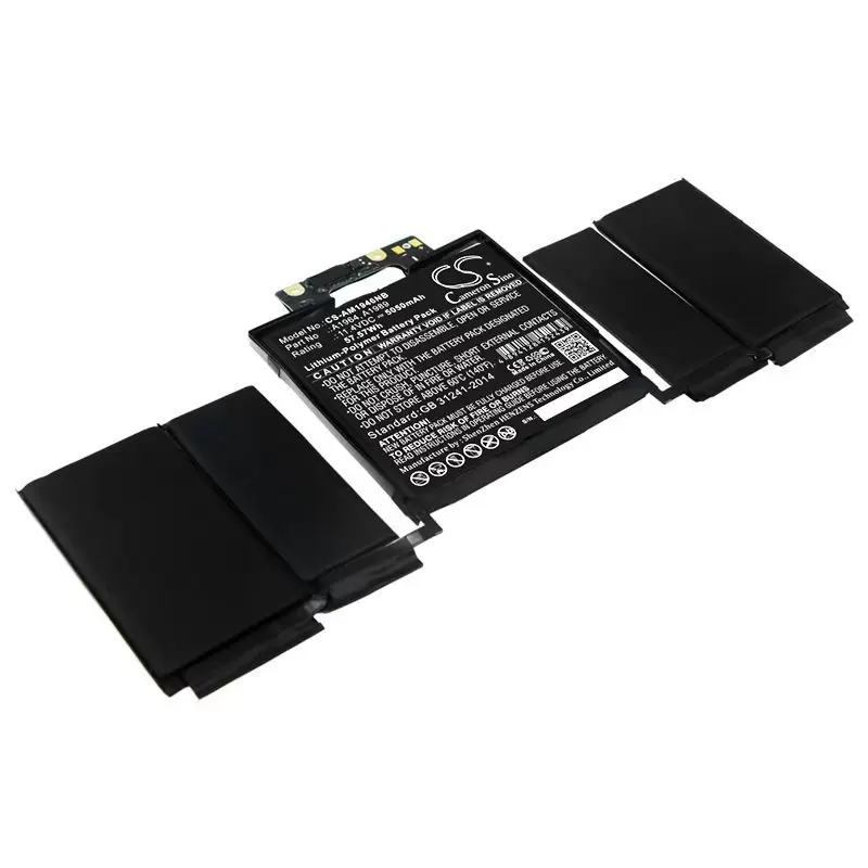 Li-Polymer Battery fits Apple, Macbook Pro 2.3 Ghz Core I5(i5-8259u) A1989(emc 3214) 11.4V, 5050mAh