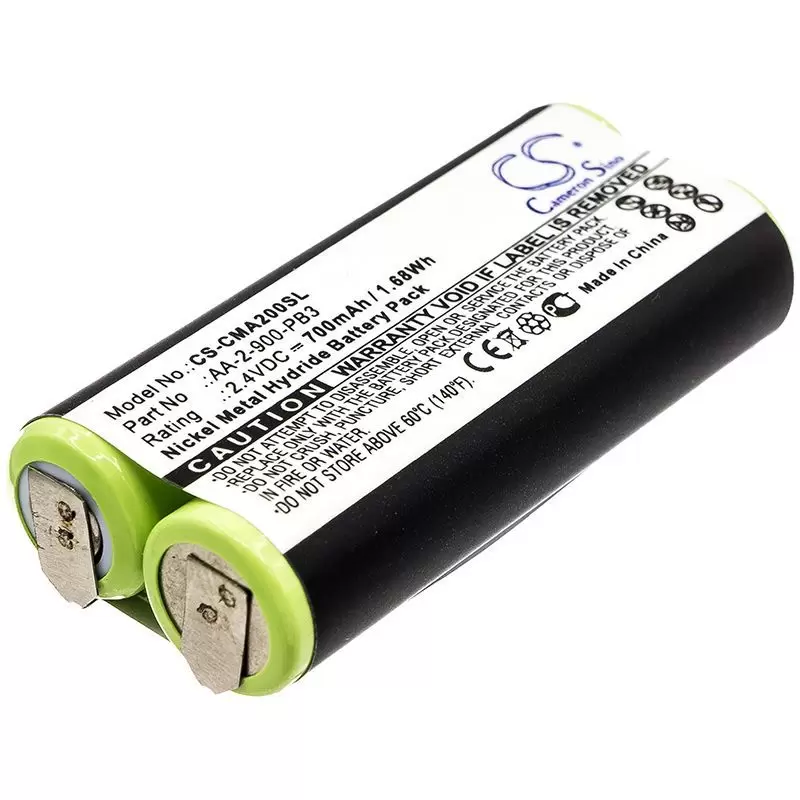 Ni-MH Battery fits Clarisonic, Mia 2 2.4V, 700mAh