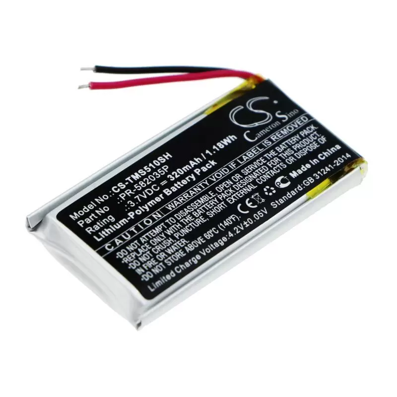 Li-Polymer Battery fits Tomtom, Spark 510 3.7V, 320mAh