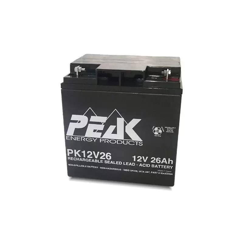 Peak Energy PK12V26B1 12V 26Ah 312Wh Battery - 1