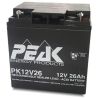Peak Energy PK12V26B1 12V 26Ah 312Wh Battery