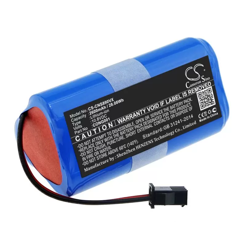 Li-ion Battery fits Cecotec, Cong0001 10.8V, 2600mAh
