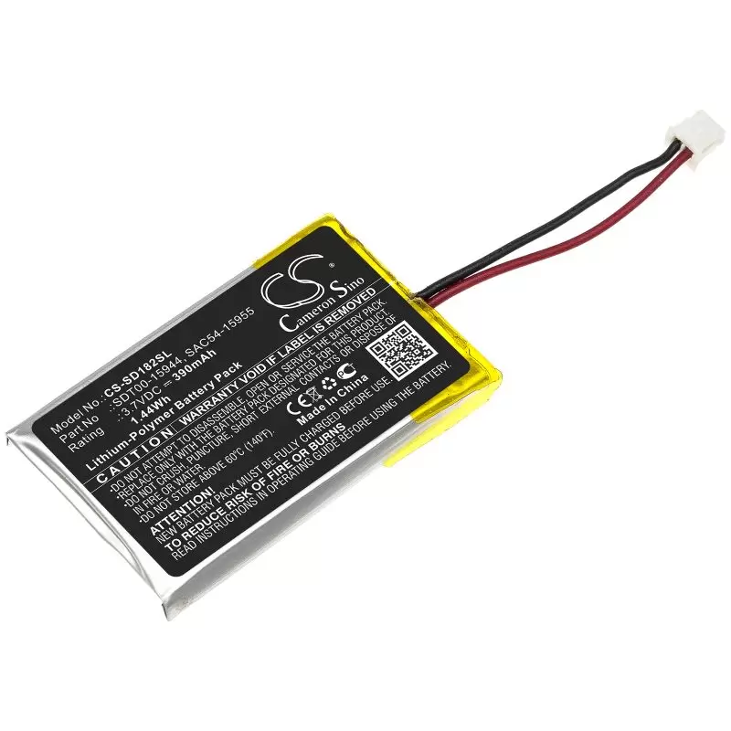 Li-Polymer Battery fits Sportdog, Sac54-15955, Sdt00-15944 3.7V, 390mAh