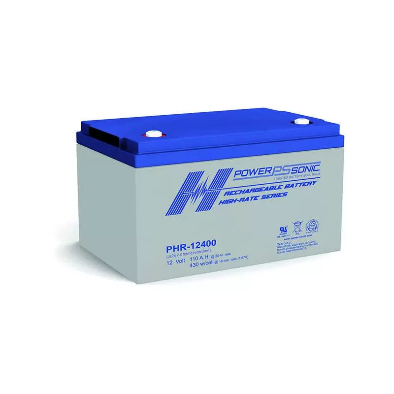 Power Sonic PHR-12400 High-rate Vrla Battery Replaces 12V-110.00Ah