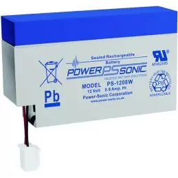 Power Sonic PS-1208WL General Purpose Vrla Battery Replaces 12V-0.80Ah