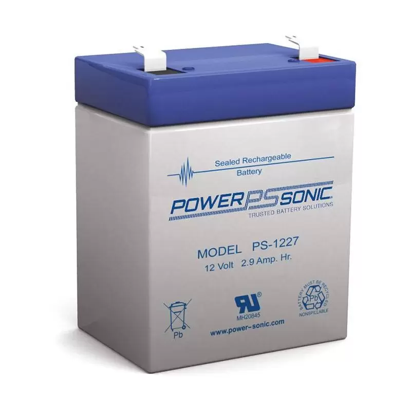 Power Sonic PS-1227 General Purpose Vrla Battery Replaces 12V-2.90Ah