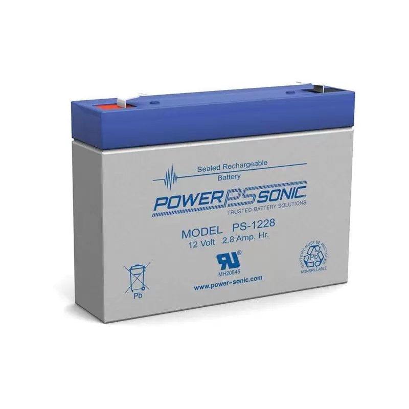 Power Sonic PS-1228 General Purpose Vrla Battery Replaces 12V-2.80Ah